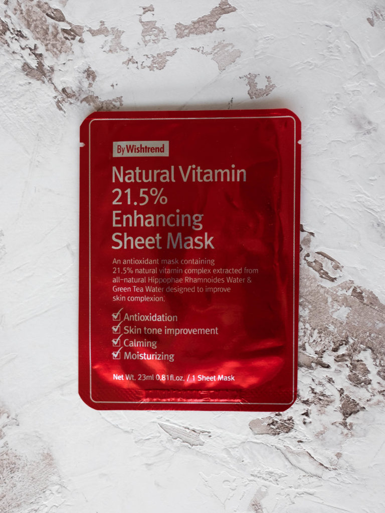 Маска тканевая витаминная BY WISHTREND Natural Vitamin C 21.5% Enhancing Sheet Mask 23ml