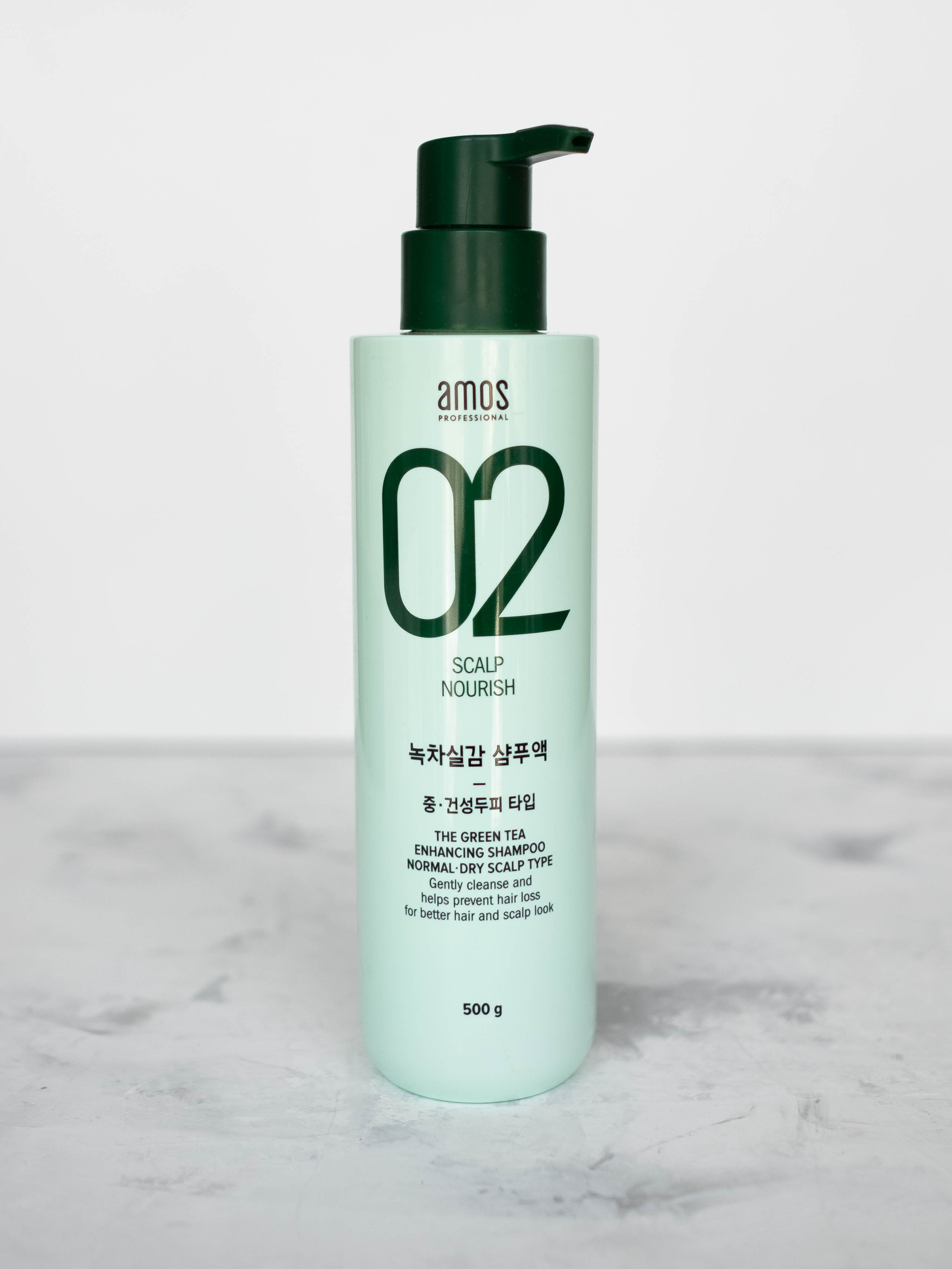 AMOS 02 Scalp Nourish The Green Tea Enhancing Shampoo (Dry) 500ml