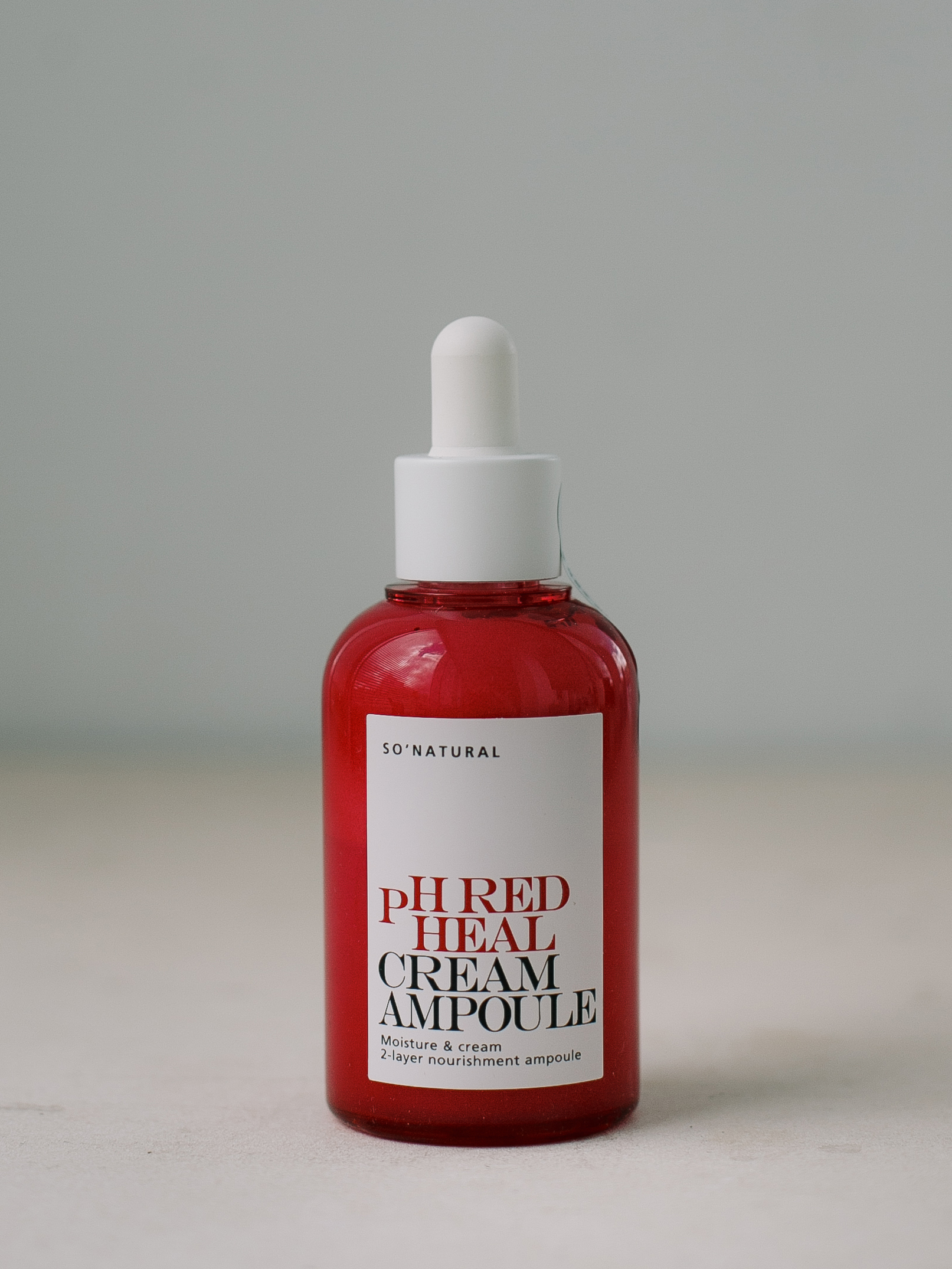 BU// Двухфазная сыворотка-крем So Natural pH Red Heal Cream Ampoule 55ml - фото 1