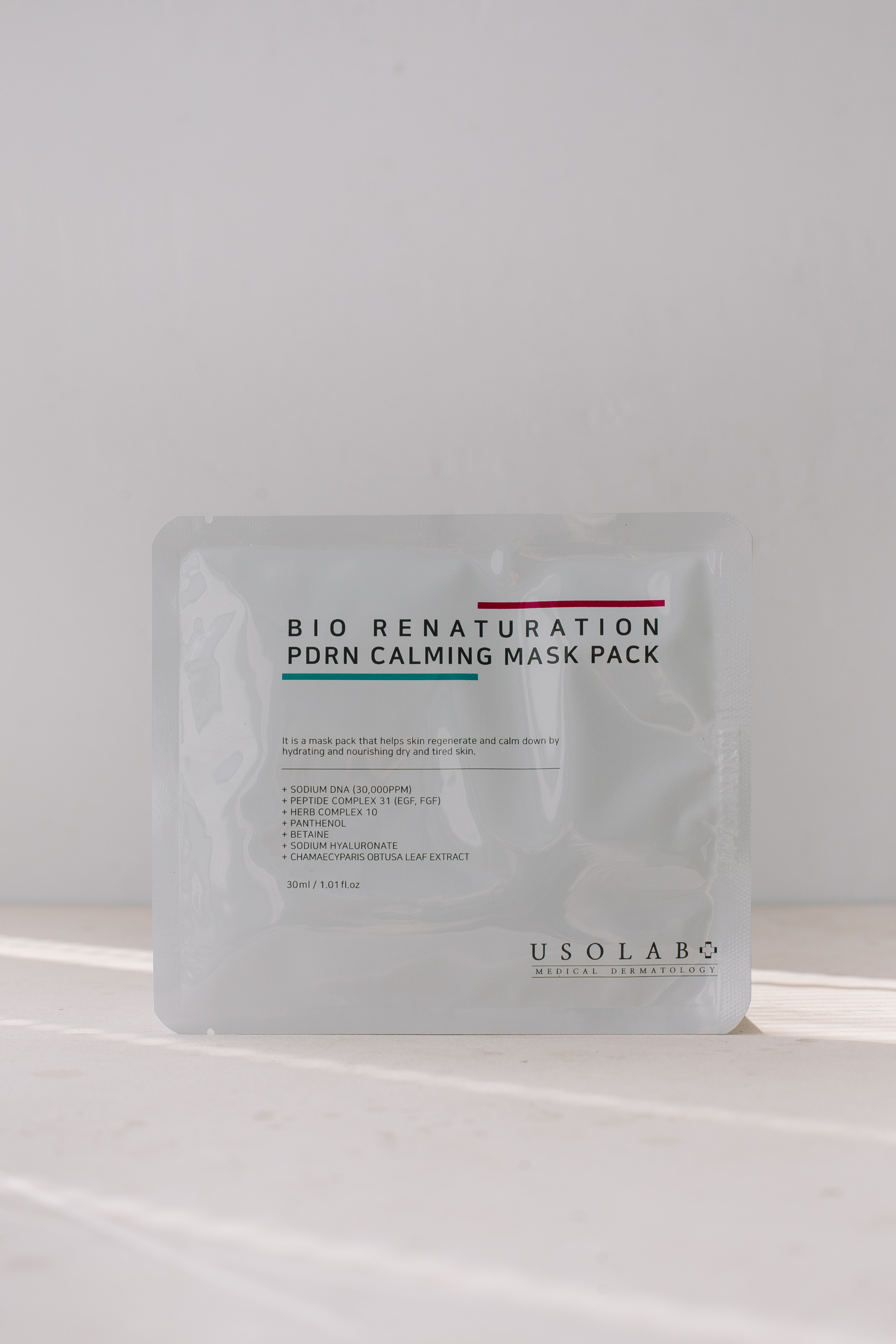 

Тканевая маска с полинуклеотидами USOLAB PDRN Calming Mask Pack 30ml