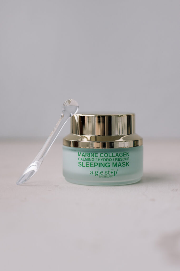 Ночная маска с морским коллагеном A.G.E.STOP SWITZERLAND Marine Collagen Calming/Hydro Rescue Sleeping Mask 60ml