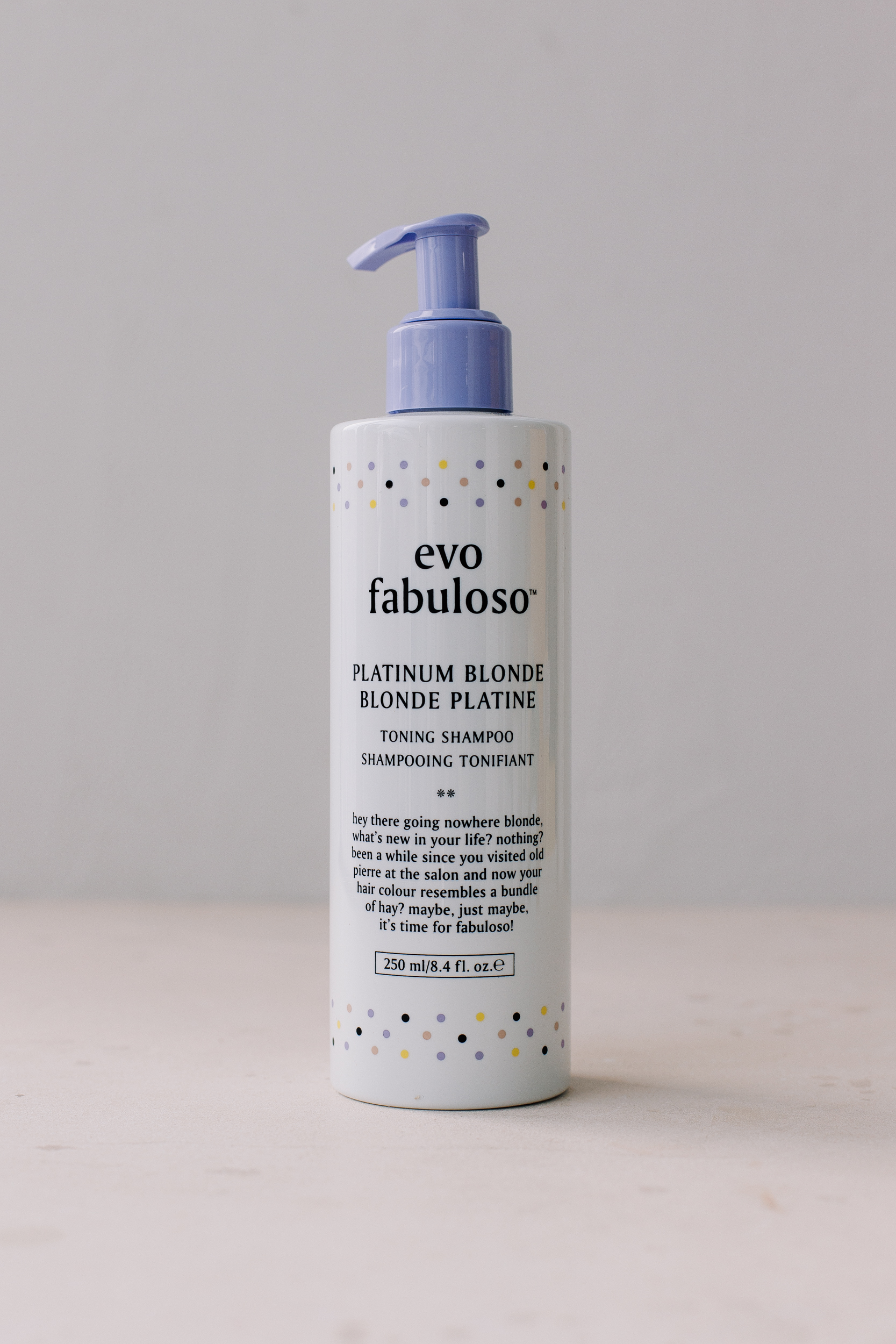 

Интенсивный тонирующий шампунь-уход платинум блонд Evo Platinum Blonde Toning Shampoo 250ml