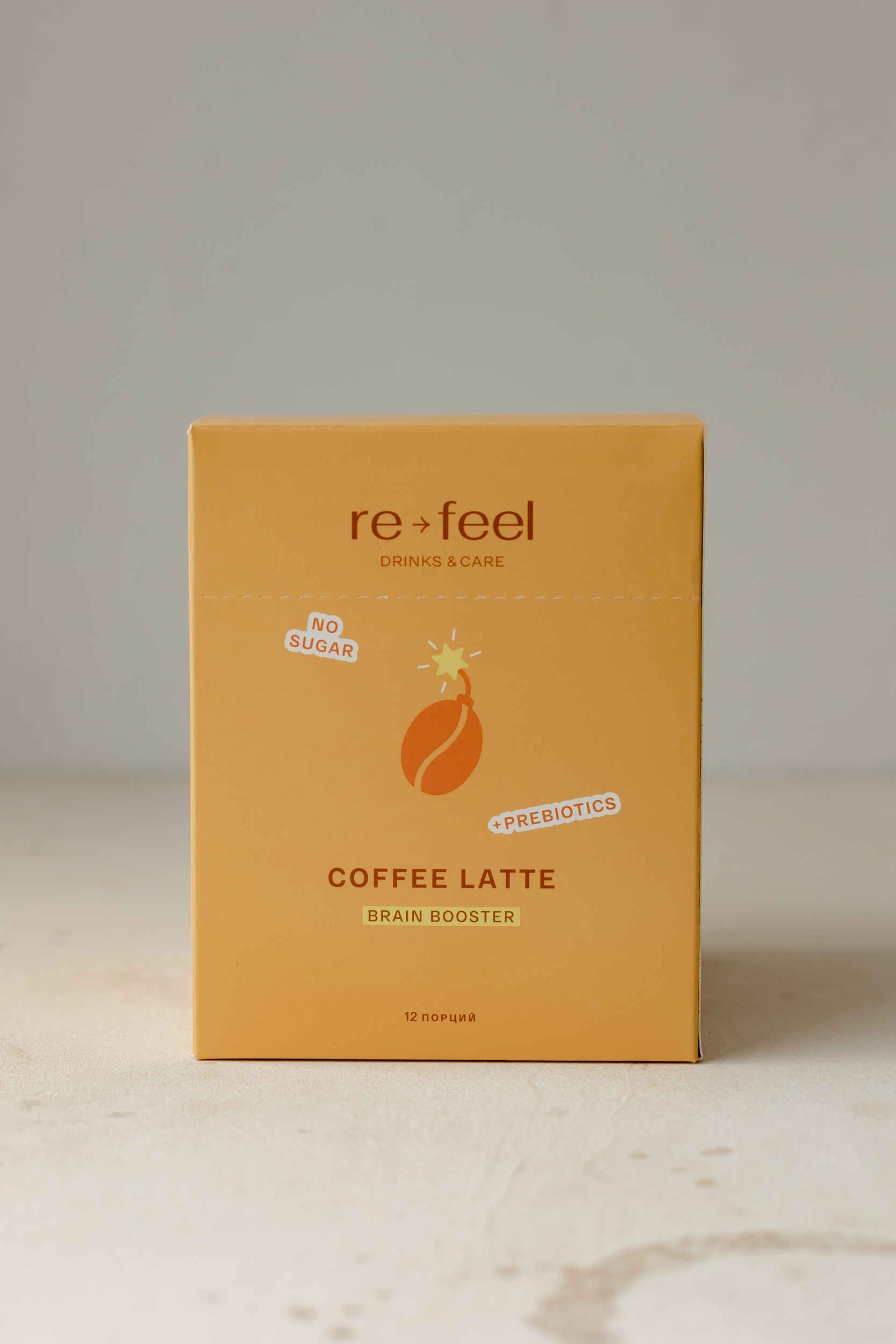 BU// Кофе растворимый Re-feel Crash-Free Coffee Latte 12 саше - фото 1