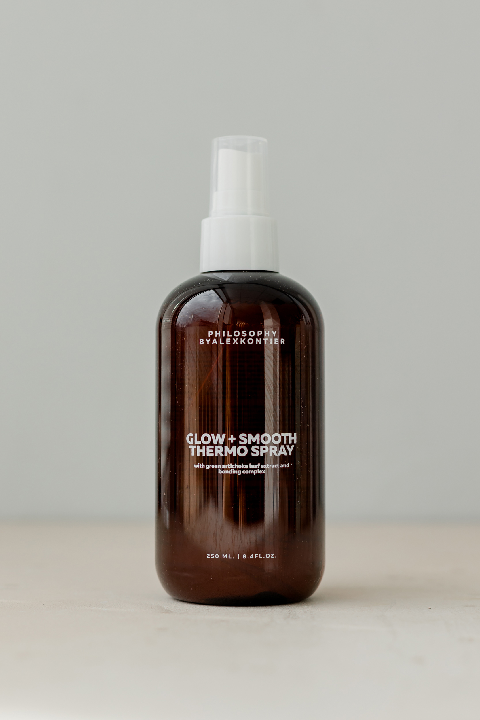 BU// Термозащитный спрей для блеска и гладкости волос Philosophy By Alex Kontier Glow+Smooth Thermo Spray 250ml