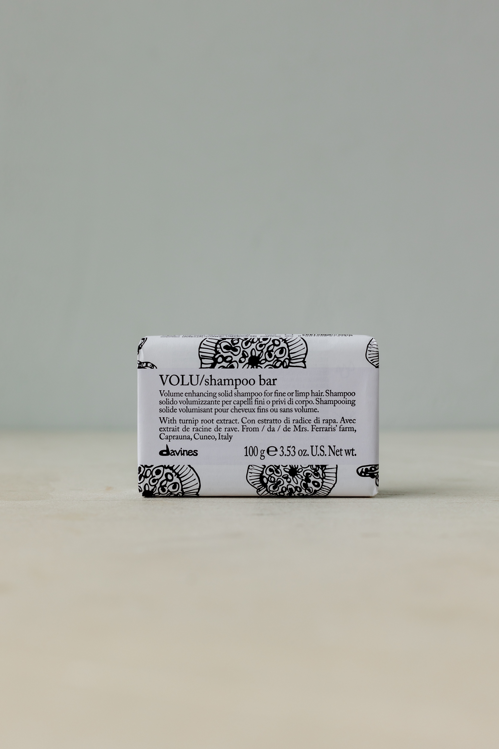 BU// Твёрдый шампунь для придания объема волосам DAVINES VOLU Shampoo Bar 100g