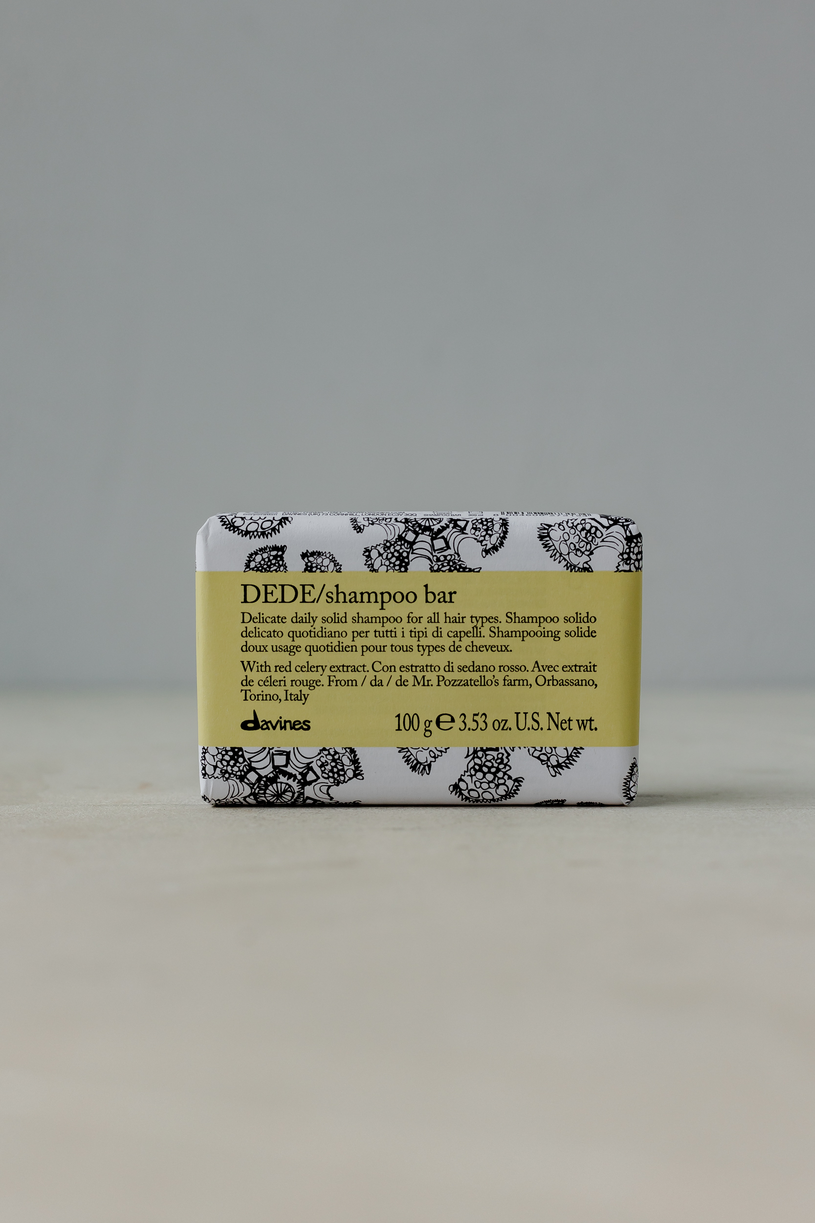 Твёрдый шампунь для деликатного очищения волос DAVINES DEDE Shampoo Bar 100g