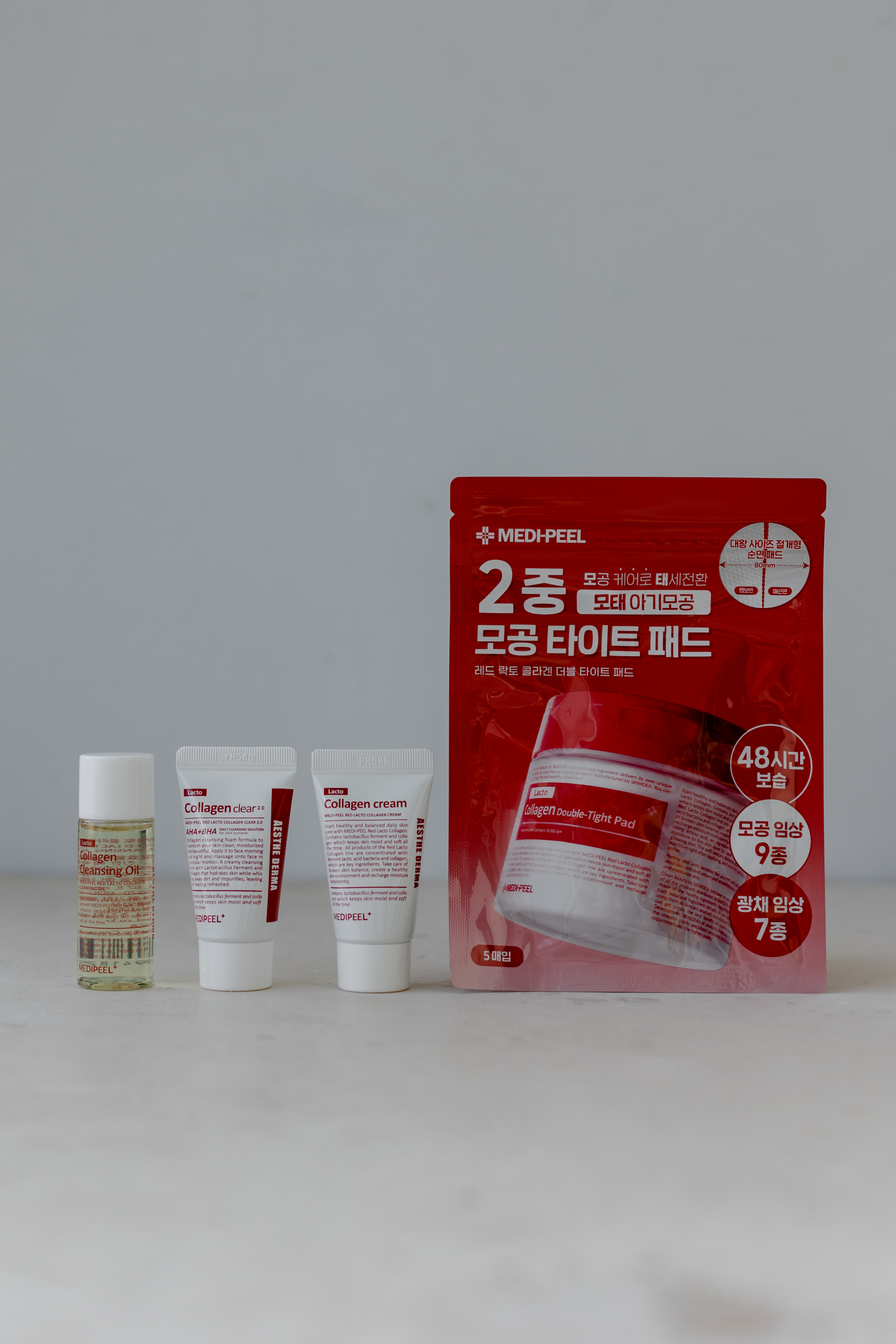 MEDI-PEEL Red Lacto Collagen Trial Kit (20ml+15ml+20ml/5+15g) Миниатюры с коллагеном и лактобак-ми