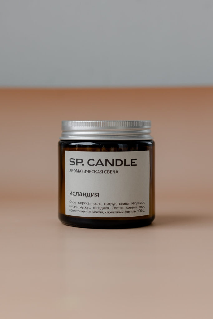 SP. CANDLE Ароматическая свеча Исландия, 100г