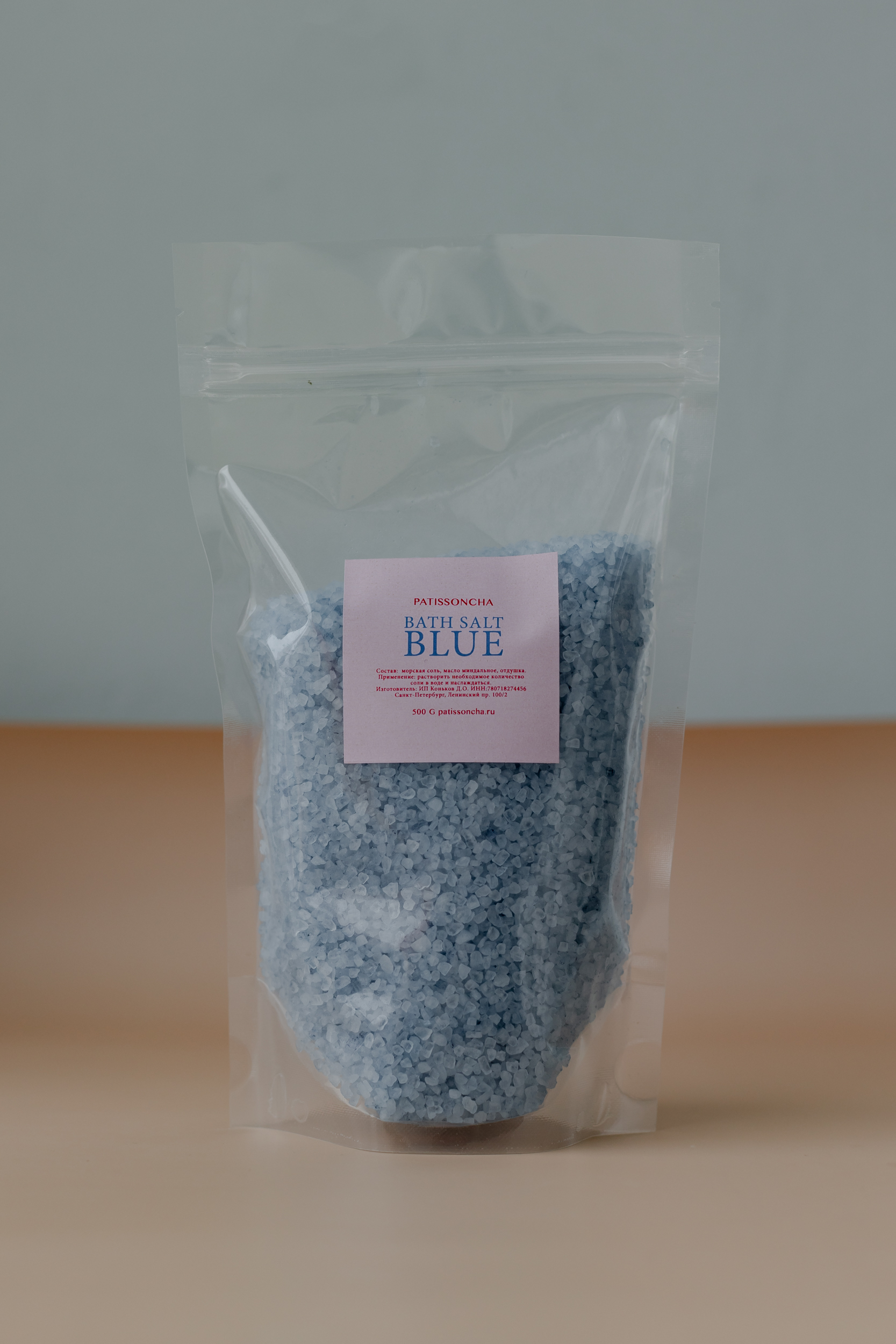 PATISSONCHA соль для ванны BLUE (голубая) 500 г