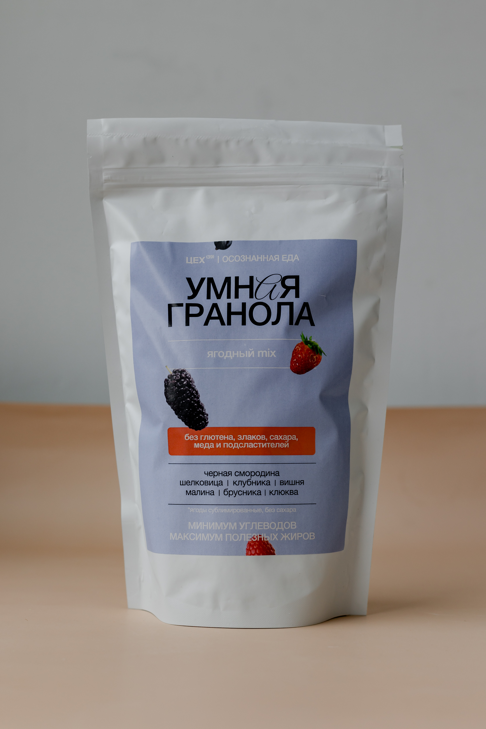 Умная ореховая гранола ягодный mix ЦЕХ(39) 450гр