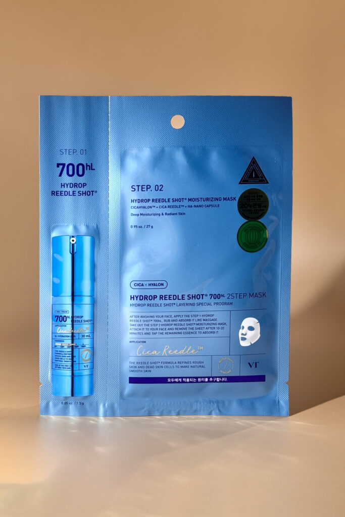 Усиленная двухфазная маска для увлажнения VT Hydrop Reedle Shot 700HL 2Step Hydrogel Mask 1.5g + 33g