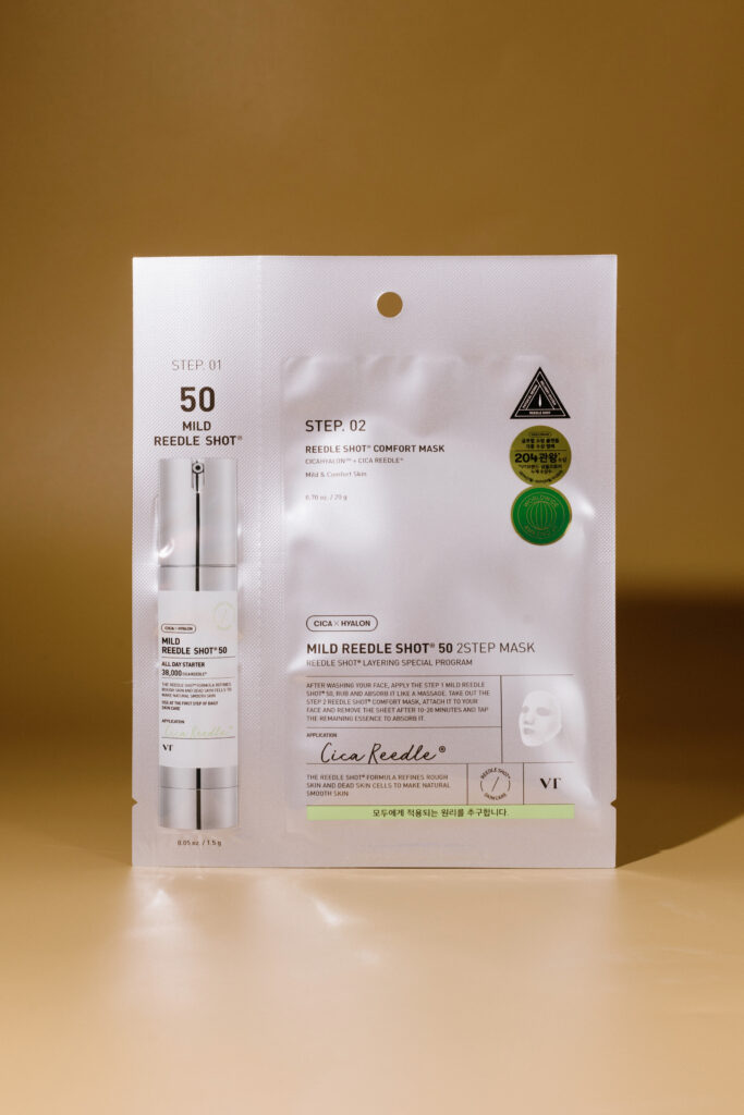 Мягкая двухступенчатая маска-бустер со спикулами VT Mild Reedle Shot 50 2-Step Mask 1,5g + 20g