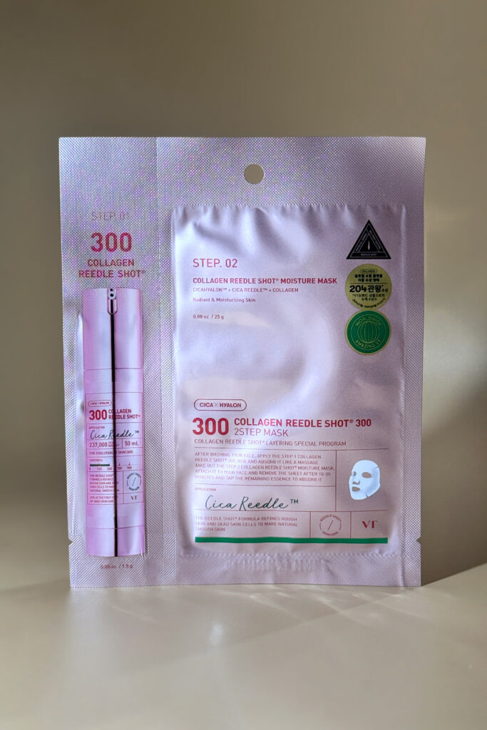 Двухэтапная маска для лица с коллагеном и микроиглами  VT Collagen Reedle Shot 300 2step Mask 1.5g + 23g