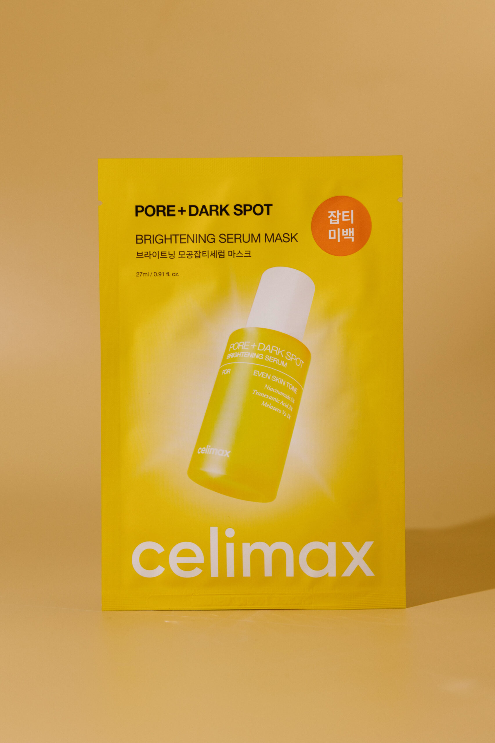 

Тканевая маска против пигментации и пост-акне с ниацинамидом Celimax Pore+Dark Spot Brightening Serum Mask 27ml