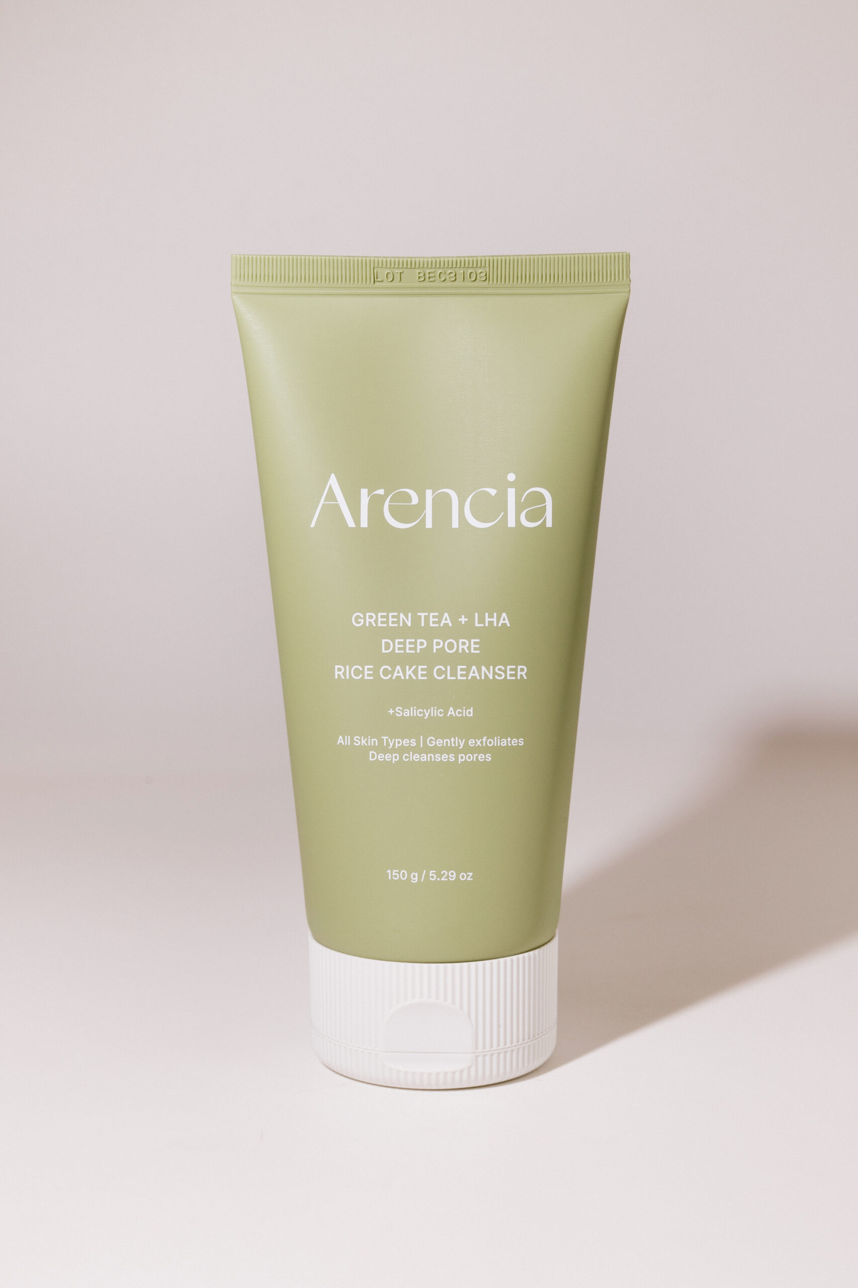 

Очищающая пенка с кислотами Arencia Green Tea + LHA Deep Pore Rice Cake Cleanser 150ml